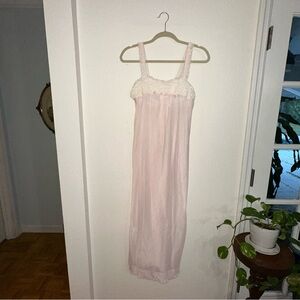 SCHRANK Nightgown SM Vintage Pale Pink Cotton Blend with Lace Detail
